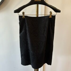 Halogen floral black pencil skirt